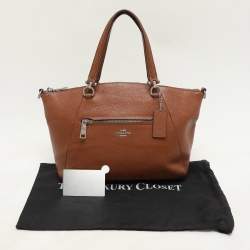 Coach Brown Pebbled Leather Prairie Satchel