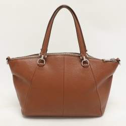 Coach Brown Pebbled Leather Prairie Satchel