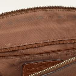 Coach Brown Pebbled Leather Prairie Satchel