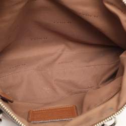 Coach Brown Pebbled Leather Prairie Satchel