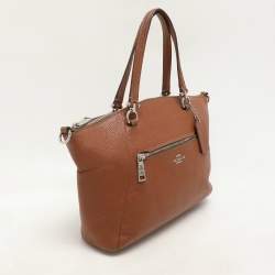 Coach Brown Pebbled Leather Prairie Satchel