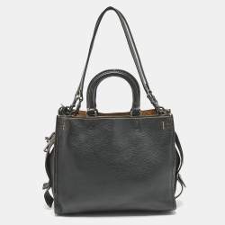 Coach Black Leather Rogue 31 Tote