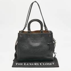 Coach Black Leather Rogue 31 Tote