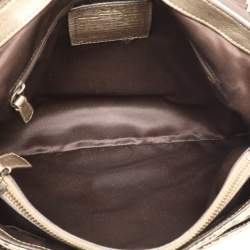 Coach Multicolor Python Embossed Leather Turn Lock Top Handle Bag