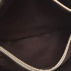 Coach Multicolor Python Embossed Leather Turn Lock Top Handle Bag