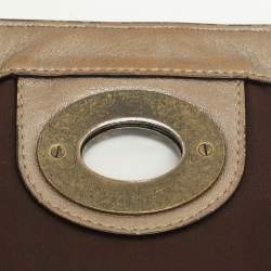 Coach Multicolor Python Embossed Leather Turn Lock Top Handle Bag