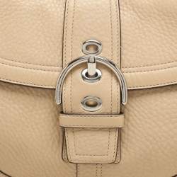 Coach Light Beige Leather C Soho Shoulder Bag