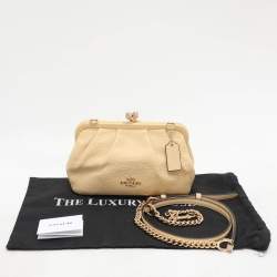 Coach Yellow Leather Nora Kisslock Crossbody Bag