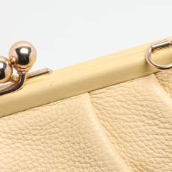 Coach Yellow Leather Nora Kisslock Crossbody Bag