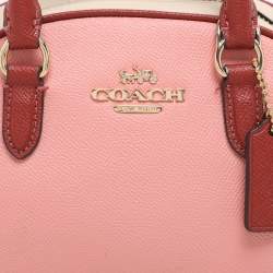 Coach Tri-Color Beige Leather Sydney Satchel