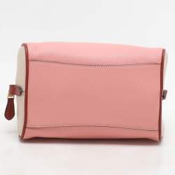 Coach Tri-Color Beige Leather Sydney Satchel