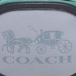 Coach Tricolor Leather Horse And Carriage Camera Crossbody Bag