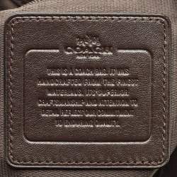 Coach Choco Brown/Beige Signature Canvas Edie Shoulder Bag