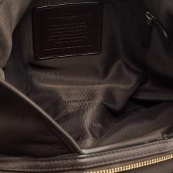 Coach Choco Brown/Beige Signature Canvas Edie Shoulder Bag