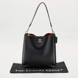 Coach Black Leather Mollie Bucket Bag