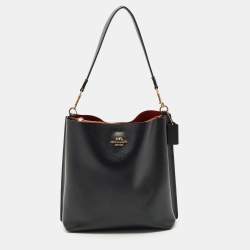 Coach Black Leather Mollie Bucket Bag