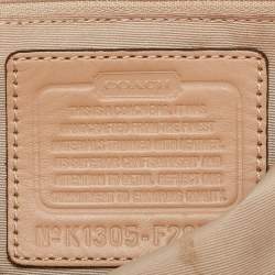 Coach Beige Signature Canvas and Leather Top Zip Tote 