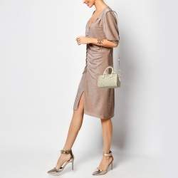Coach Beige Signature Coated Canvas and Leather Mini Rowan Satchel