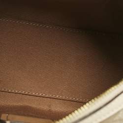 Coach Beige Signature Coated Canvas and Leather Mini Rowan Satchel