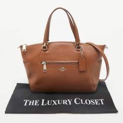 Coach Brown Pebbled Leather Prairie Satchel