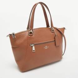 Coach Brown Pebbled Leather Prairie Satchel