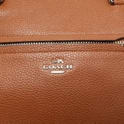 Coach Brown Pebbled Leather Prairie Satchel