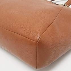 Coach Brown Pebbled Leather Prairie Satchel
