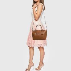 Coach Brown Pebbled Leather Prairie Satchel
