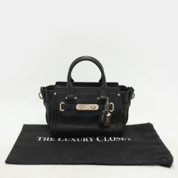 Coach Black Leather Swagger 20 Tote