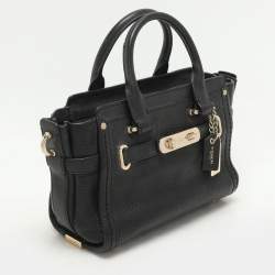 Coach Black Leather Swagger 20 Tote