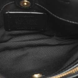Coach Brown/Black Signature Coated Canvas and Leather Mini Lillie Carryall Satchel