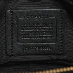 Coach Brown/Black Signature Coated Canvas and Leather Mini Lillie Carryall Satchel