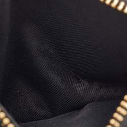 Pre Owned Coach Black Crossgrain Leather Compact Wallet