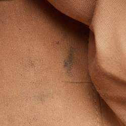 Pre Owned Coach Off White/Brown Signature Coated Canvas and Leather Rowan Boston Bag