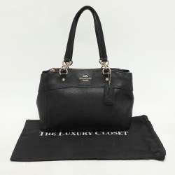 Coach Black Leather Mini Brooke Carryall Satchel