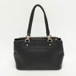 Coach Black Leather Mini Brooke Carryall Satchel