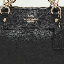 Coach Black Leather Mini Brooke Carryall Satchel