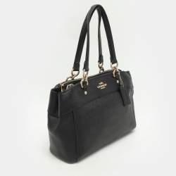 Coach Black Leather Mini Brooke Carryall Satchel