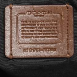 Coach Dark Brown/Grey Jacquard Canvas and Leather Legacy Lexy Shoulder Bag