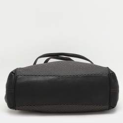 Coach Dark Brown/Grey Jacquard Canvas and Leather Legacy Lexy Shoulder Bag
