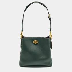 Coach Dark Green Leather Willow Bucket Bag