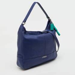 Coach Blue Pebble Leather Park Hobo