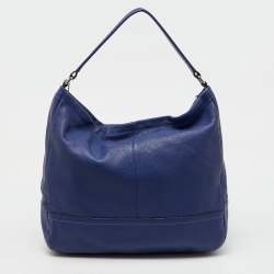 Coach Blue Pebble Leather Park Hobo