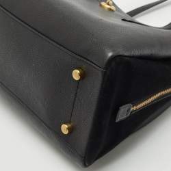 Coach Black Leather and Suede Lora Carryall Satchel