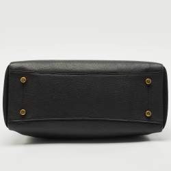 Coach Black Leather and Suede Lora Carryall Satchel