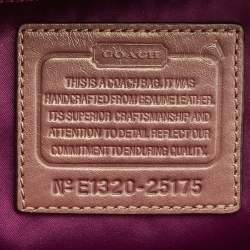 Coach Metallic Beige Leather E/W Madison Madeline Satchel