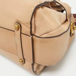 Coach Tan Leather and Suede Double Swagger Tote
