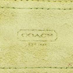 Coach Beige/Green Signature Patchwork Canvas and Python Buckle Shoulder Bag  