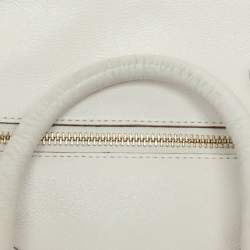 Pre Owned Coach White Leather Julianne Tote
