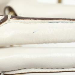 Pre Owned Coach White Leather Julianne Tote